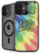 Liquid Blue Tie Dye Peace & Love iPhone 16 Kickstand Case