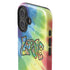Liquid Blue Tie Dye Peace & Love iPhone 16 Plus Impact Case