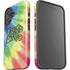 Liquid Blue Tie Dye Peace & Love iPhone 16 Plus Impact Case