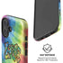 Liquid Blue Tie Dye Peace & Love iPhone 16 Plus Magsafe Impact Case