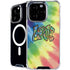 Liquid Blue Tie Dye Peace & Love iPhone 16 Pro MagSafe Case