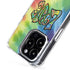 Liquid Blue Tie Dye Peace & Love iPhone 16 Pro MagSafe Case