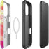 Liquid Blue Tie Dye Peace & Love iPhone 16 Pro Magsafe Impact Case