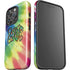 Liquid Blue Tie Dye Peace & Love iPhone 16 Pro Max Impact Case