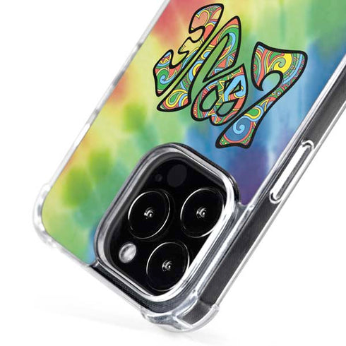 Liquid Blue Tie Dye Peace & Love iPhone 16 Pro Max MagSafe Case