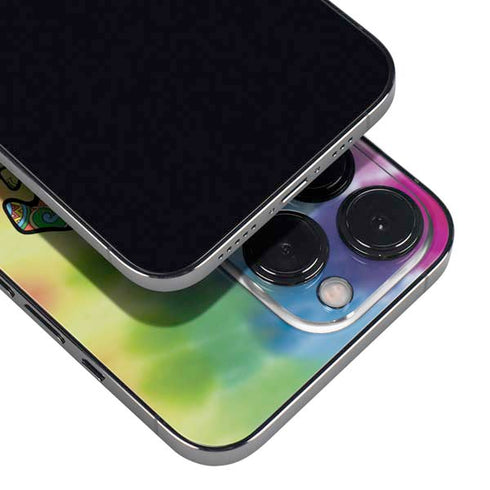 Liquid Blue Tie Dye Peace & Love iPhone 16 Pro Skin