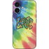 Liquid Blue Tie Dye Peace & Love iPhone 16 Skin