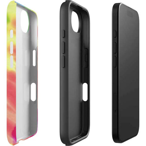 Liquid Blue Tie Dye Peace & Love iPhone 16e Impact Case