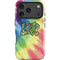 Liquid Blue Tie Dye Peace & Love iPhone 18 Pro Impact Case