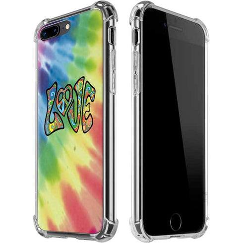 Liquid Blue Tie Dye Peace & Love iPhone Cases