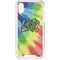 Liquid Blue Tie Dye Peace & Love iPhone XS Clear Case