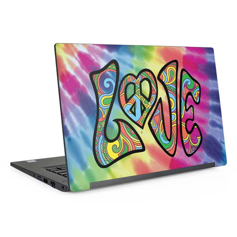 Liquid Blue Tie Dye Peace & Love Dell Latitude Skin