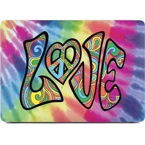 Liquid Blue Tie Dye Peace & Love Apple MacBook Pro 16-inch Skin