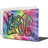 Liquid Blue Tie Dye Peace & Love MacBook Cases