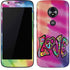 Liquid Blue Tie Dye Peace & Love Moto E5 Play Skin