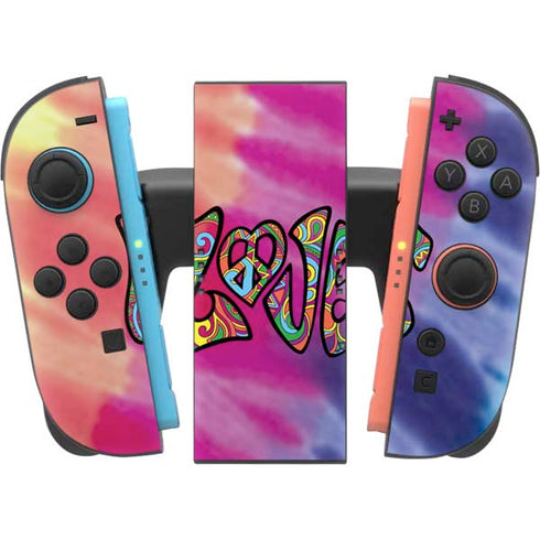 Liquid Blue Tie Dye Peace & Love Nintendo Switch 2 (2025) Joy-Con Controller Skin