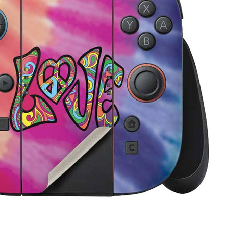 Liquid Blue Tie Dye Peace & Love Nintendo Switch 2 (2025) Joy-Con Controller Skin