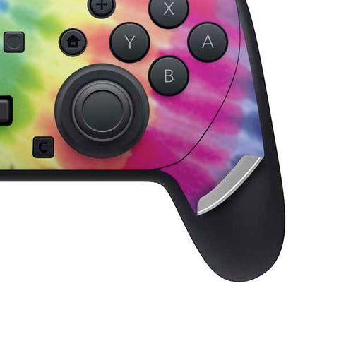 Liquid Blue Tie Dye Peace & Love Nintendo Switch 2 (2025) Pro Controller Skin