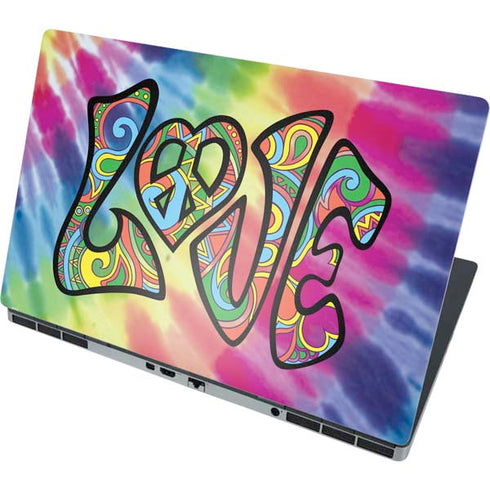 Liquid Blue Tie Dye Peace & Love Dell Precision Skin