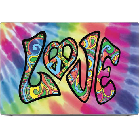 Liquid Blue Tie Dye Peace & Love Dell XPS Skin