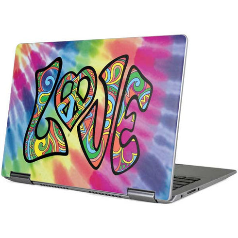 Liquid Blue Tie Dye Peace & Love Yoga 710 14in Skin