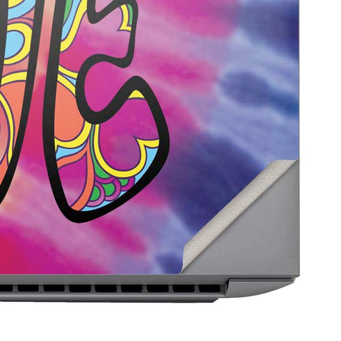 Liquid Blue Tie Dye Peace & Love HP ZBook Fury 16 G10 Skin