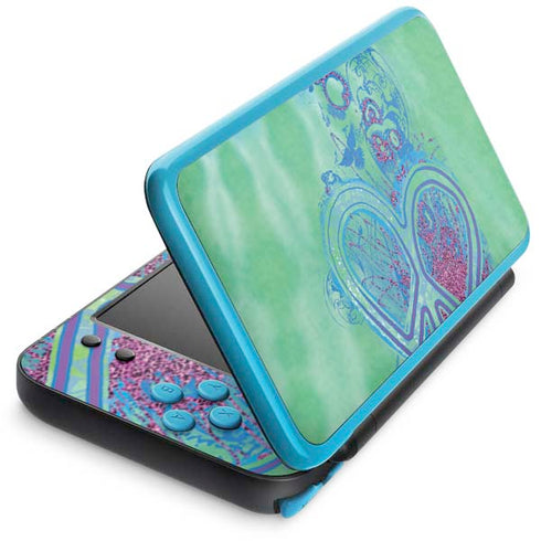 Liquid Blue Tie Dye Peace Heart Nintendo Skins