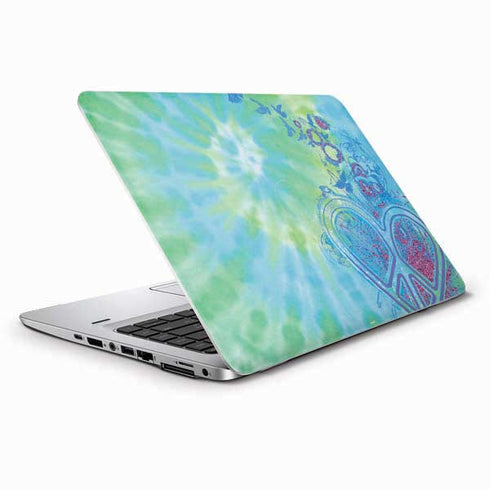 Liquid Blue Tie Dye Peace Heart HP Elitebook Skin
