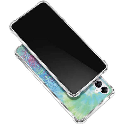 Liquid Blue Tie Dye Peace Heart Gabb Phone 4 Clear Case