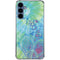 Liquid Blue Tie Dye Peace Heart Galaxy A35 5G Clear Case