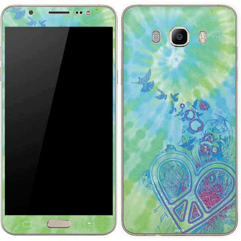 Liquid Blue Tie Dye Peace Heart Galaxy J7 Skin