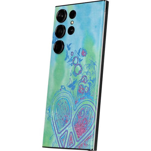 Liquid Blue Tie Dye Peace Heart Galaxy Skins