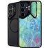 Liquid Blue Tie Dye Peace Heart Galaxy S24 Kickstand Case