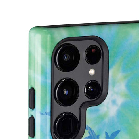 Liquid Blue Tie Dye Peace Heart Galaxy S25 Ultra Impact Case