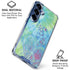 Liquid Blue Tie Dye Peace Heart Galaxy S25 Clear Case