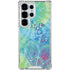 Liquid Blue Tie Dye Peace Heart Galaxy S25 Ultra Clear Case