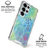 Liquid Blue Tie Dye Peace Heart Galaxy S25 Ultra Clear Case