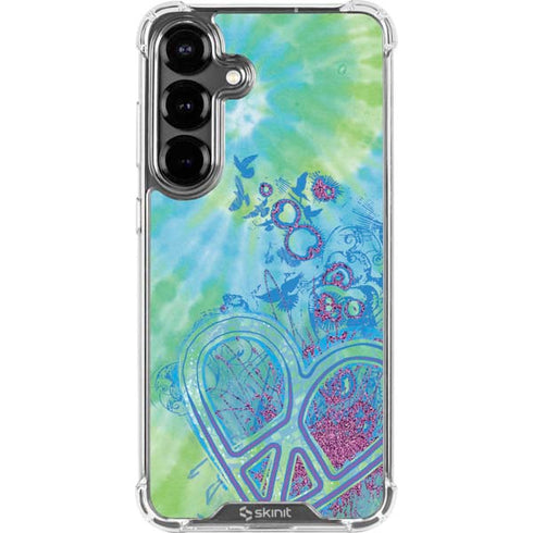 Liquid Blue Tie Dye Peace Heart Galaxy S26 Clear Case
