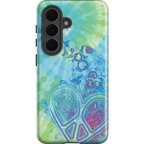 Liquid Blue Tie Dye Peace Heart Galaxy S26 Plus Impact Case