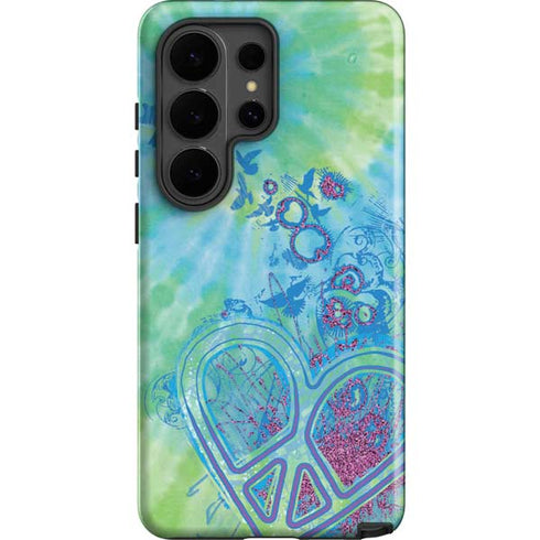 Liquid Blue Tie Dye Peace Heart Galaxy S26 Ultra Impact Case