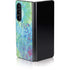 Liquid Blue Tie Dye Peace Heart Galaxy Z Fold5 5G Skin