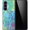 Liquid Blue Tie Dye Peace Heart Galaxy Z Fold5 5G Skin