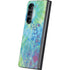 Liquid Blue Tie Dye Peace Heart Galaxy Z Fold5 5G Skin
