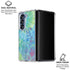 Liquid Blue Tie Dye Peace Heart Galaxy Z Fold6 Clear Case