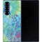 Liquid Blue Tie Dye Peace Heart Galaxy Z Fold6 Skin