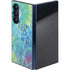Liquid Blue Tie Dye Peace Heart Galaxy Z Fold6 Skin