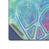 Liquid Blue Tie Dye Peace Heart Galaxy Z Fold6 Skin