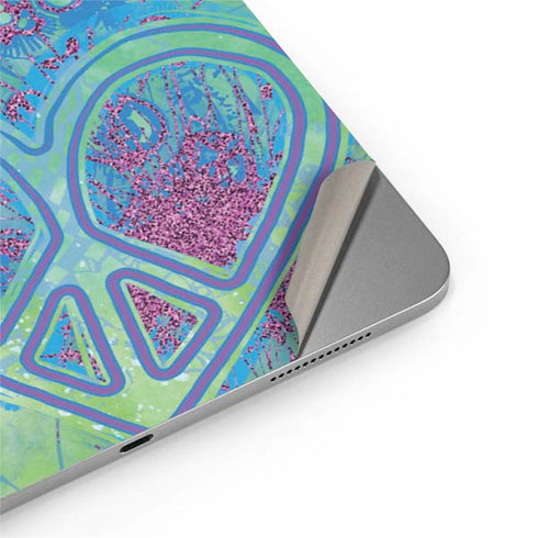 Liquid Blue Tie Dye Peace Heart Apple iPad Air Skin