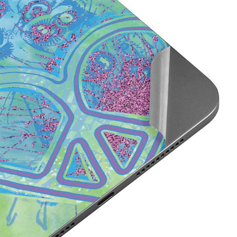 Liquid Blue Tie Dye Peace Heart Apple iPad Mini Skin