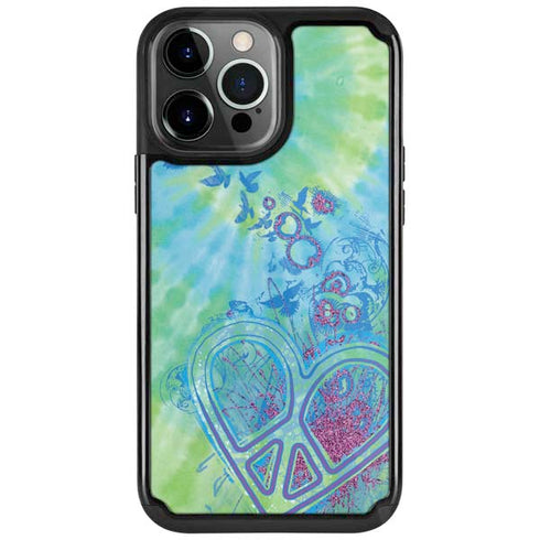 Liquid Blue Tie Dye Peace Heart iPhone Cases